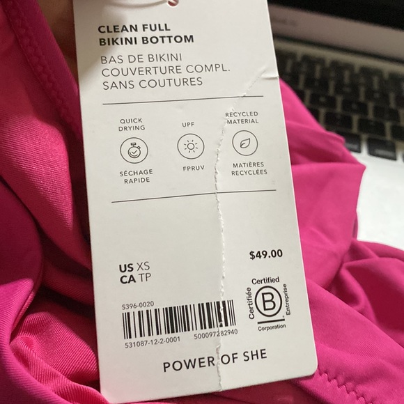 💗 Athleta Clean Full Bikini Bottom // Salvia Pink - Picture 5 of 14